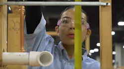 A contestant during the second day of the SkillsUSA plumbing competition. A contestant during the second day of the SkillsUSA plumbing competition.