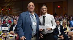 Brock Schulz accepts his scholarship award at the MCAA ceremony. Brock Schulz accepts his scholarship award at the MCAA ceremony.