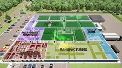 A typical layout of a cannabis cultivation facility. A typical layout of a cannabis cultivation facility.