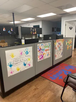 Mr. Rooter Plumbing of NW Florida works with six community groups. Pictured are some of the thank-you posters the company has received from its young visitors. Mr. Rooter Plumbing of NW Florida works with six community groups. Pictured are some of the thank-you posters the company has received from its young visitors.