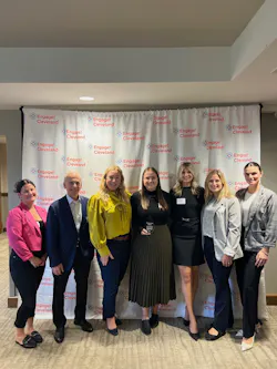 The Engage Cleveland Generation ceremony took place Wednesday evening, where Oatey was recognized as Company of the Year. In attendance were representatives of Oateys Emerging Professionals Group, as well as Neal Restivo, CEO, and Katherine Lehtinen, SVP of Marketing. (Second and third from left) The Engage Cleveland Generation ceremony took place Wednesday evening, where Oatey was recognized as Company of the Year. In attendance were representatives of Oateys Emerging Professionals Group, as well as Neal Restivo, CEO, and Katherine Lehtinen, SVP of Marketing. (Second and third from left)