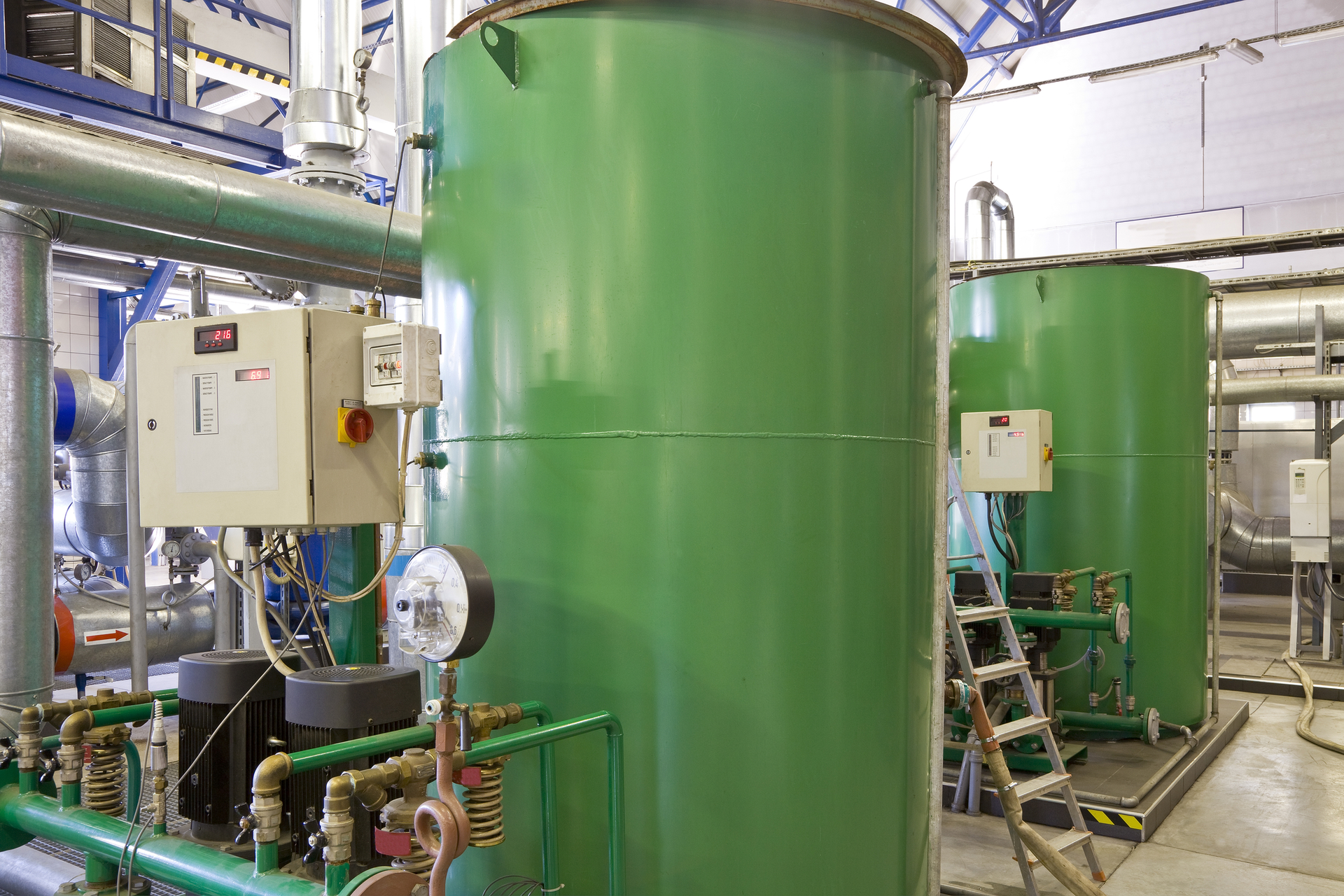 Geothermal heating system.