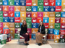 Vaughn and Melissa Hazelwood, Director of Social Impact at Ferguson attend the United Nations Water Conference. Vaughn and Melissa Hazelwood, Director of Social Impact at Ferguson attend the United Nations Water Conference.