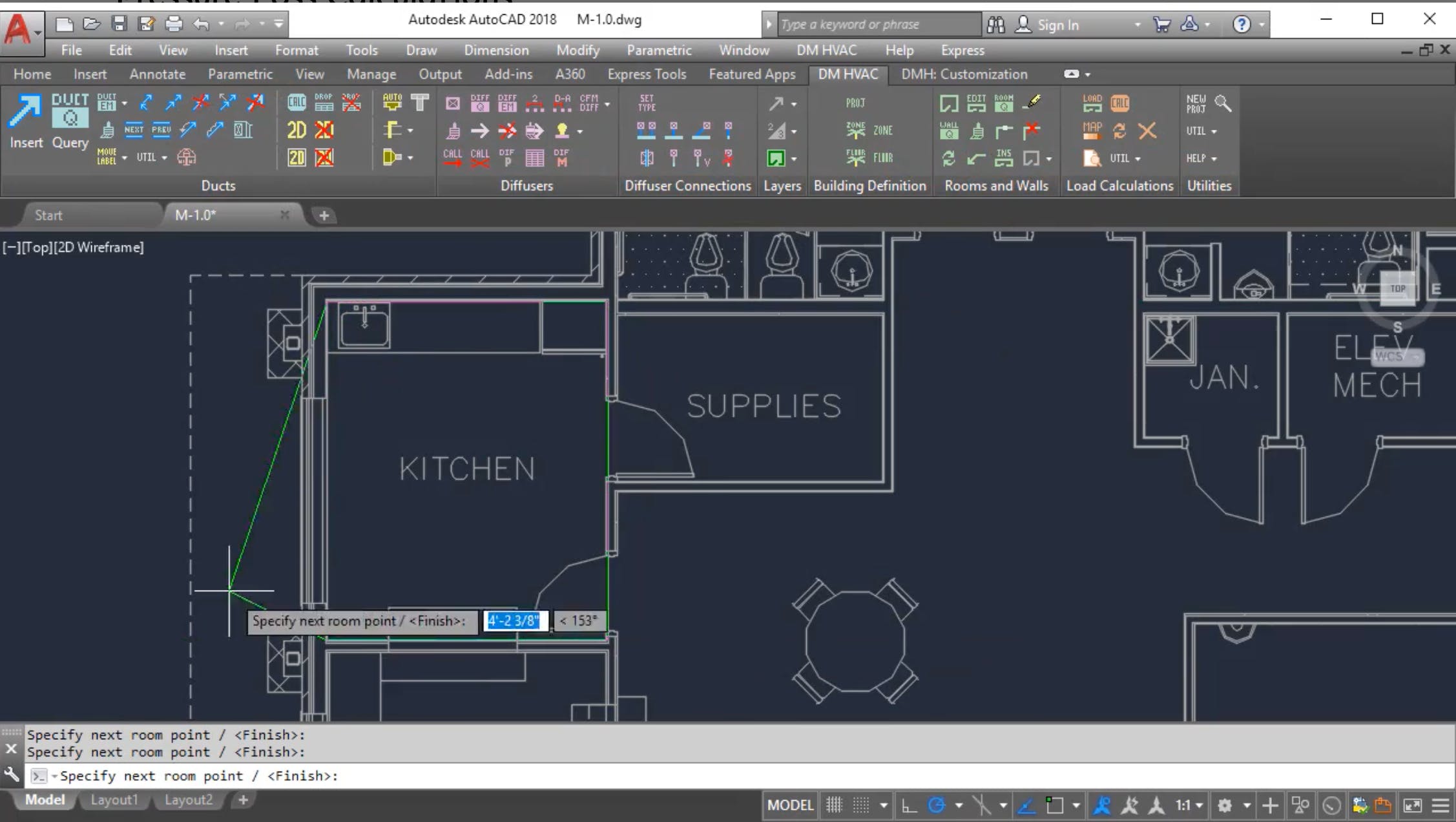 The DesignMaster heating/cooling load calculation screen.