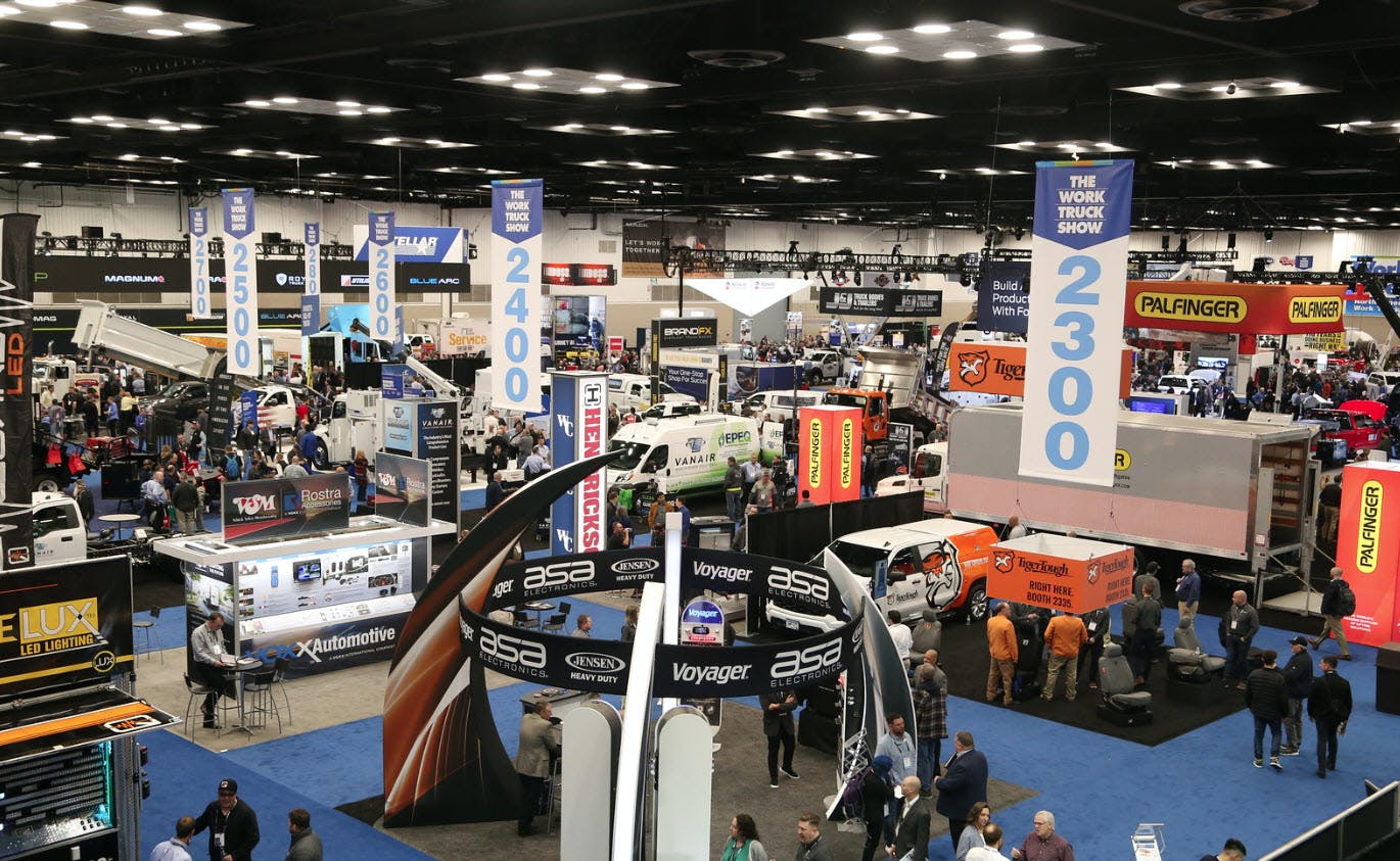 A view of the show floor at the Indiana Convention Center.