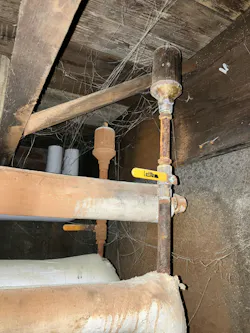 This picture shows what we found when we eventually got to the end of the supply main we were following. This picture shows what we found when we eventually got to the end of the supply main we were following.