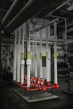 In a district energy system, waste heat from one part of the system can be used to serve hot water demand in a different part of the system. Moving water intelligently is the key to making it work. In a district energy system, waste heat from one part of the system can be used to serve hot water demand in a different part of the system. Moving water intelligently is the key to making it work.