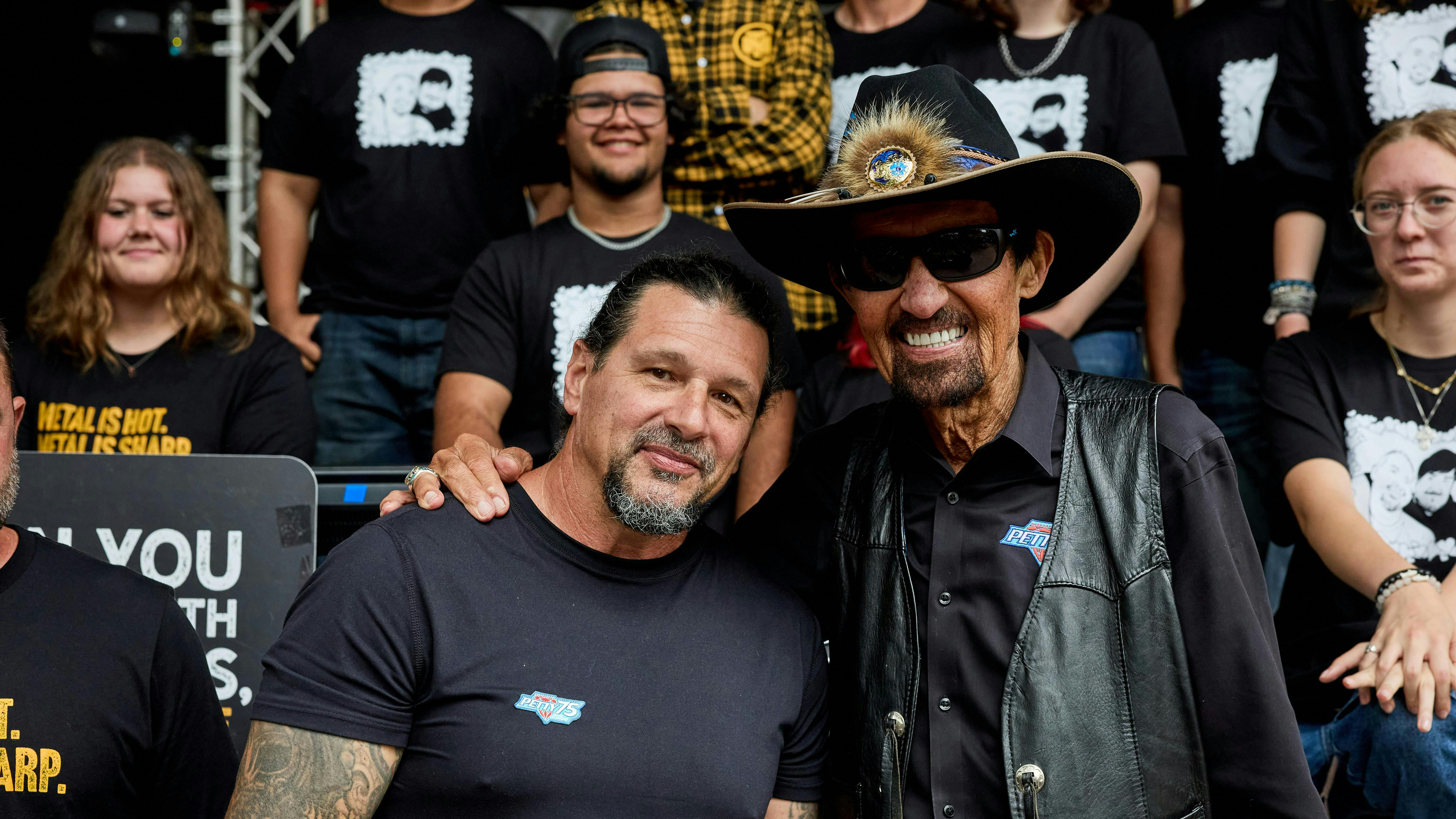 Billy Lane (left) and Richard Petty.