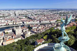 Lyon, France, viewed from the top of Notre Dame de Fourviere. Lyon, France, viewed from the top of Notre Dame de Fourviere.
