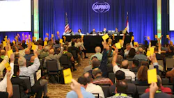 The Codes Committee voting at the 94th Education and Business Conference. The Codes Committee voting at the 94th Education and Business Conference.