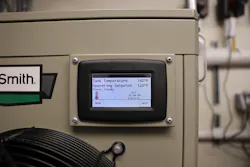 The CHP-120 control screen. Three operating modes are available to meet varying hot water demands. The CHP-120 control screen. Three operating modes are available to meet varying hot water demands.