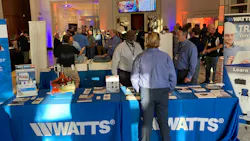 The Watts booth at the event. The Watts booth at the event.
