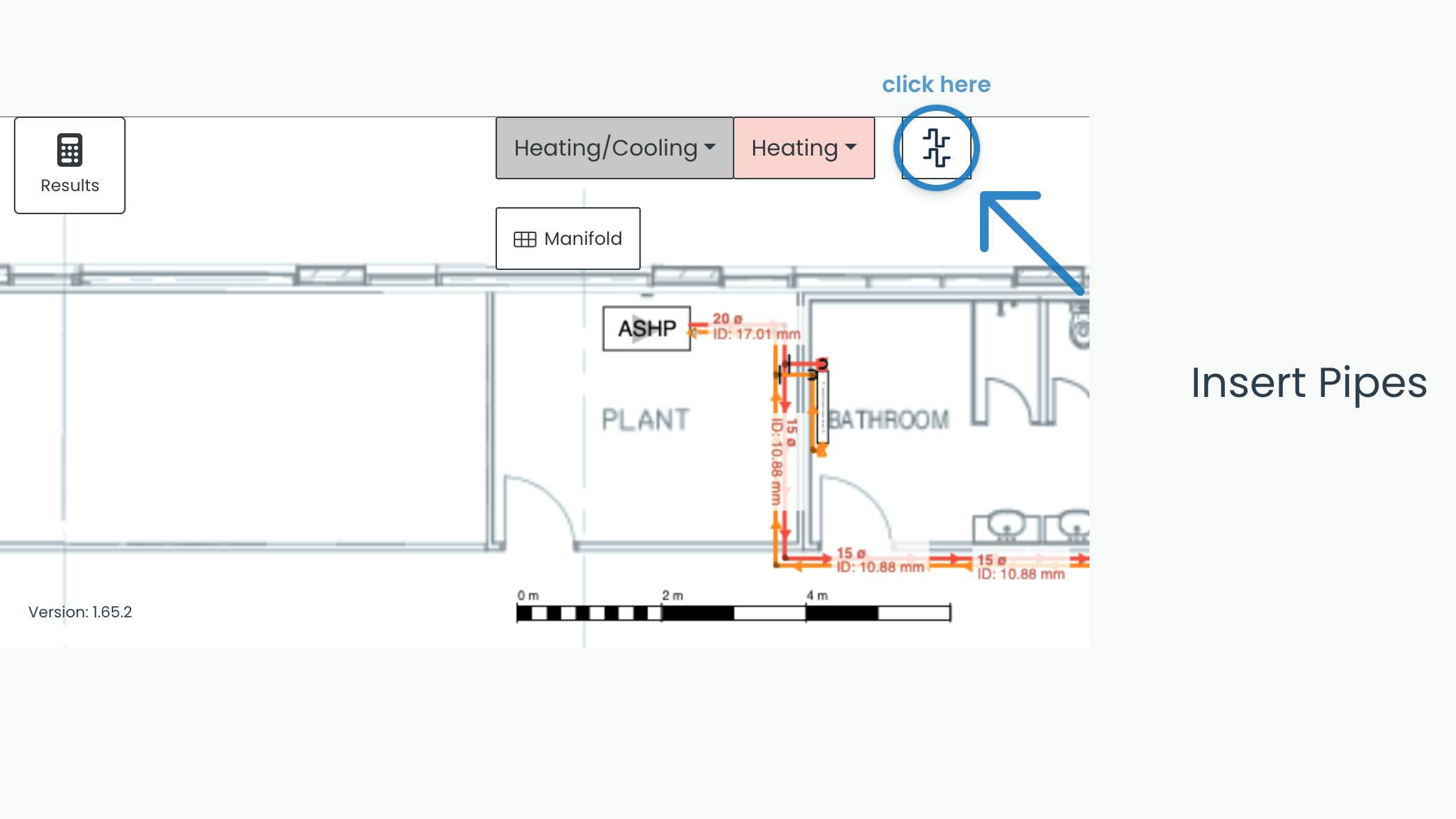 H2X pipe and duct sizing software in action.