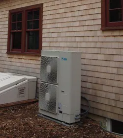 The outside heat pump. The outside heat pump.