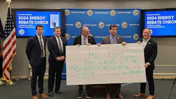 Pictured (L to R) are: Brian Welsch, Vice President, National Fuel Gas Distribution Corp.; Ken Kujawa, Regional Director, National Grid; Mike Haen, Energy Account, Executive, John W. Danforth Company; Erie County Executive Mark C. Poloncarz; and William Geary, Commissioner, Erie County Department of Public Works. Pictured (L to R) are: Brian Welsch, Vice President, National Fuel Gas Distribution Corp.; Ken Kujawa, Regional Director, National Grid; Mike Haen, Energy Account, Executive, John W. Danforth Company; Erie County Executive Mark C. Poloncarz; and William Geary, Commissioner, Erie County Department of Public Works.