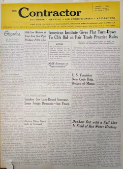 The first issue of CONTRACTOR from 1954. The first issue of CONTRACTOR from 1954.
