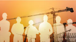 Multiexposure construction industrial background Multiexposure construction industrial background