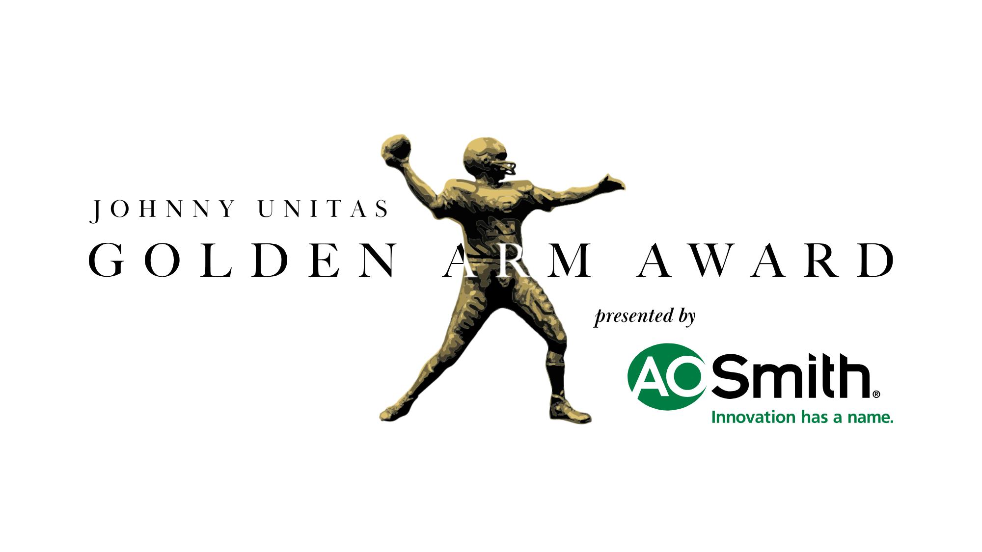 Golden arm award logo.
