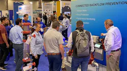 A demonstration of the Nexa intelligent water management system at the Watts booth at the ASPE Tech Symposium. A demonstration of the Nexa intelligent water management system at the Watts booth at the ASPE Tech Symposium.