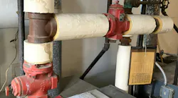 The red valves only allow water to flow in one direction. The red valves only allow water to flow in one direction.