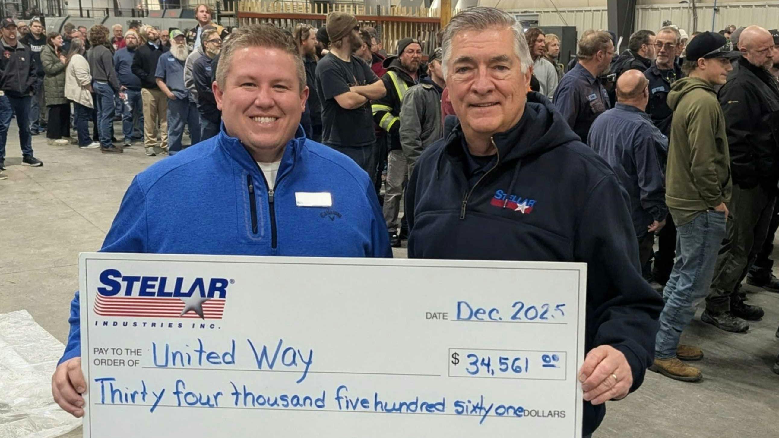 Stellar&rsquo;s support for United Way is part of the company&rsquo;s broader corporate giving program.