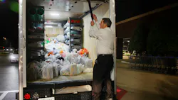 Jimmy Hiller finishes loading toys into a Hiller truck to be delivered to Toys for Tots. Jimmy Hiller finishes loading toys into a Hiller truck to be delivered to Toys for Tots.