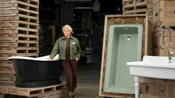 Martha Stewart at the Kohler foundry. Martha Stewart at the Kohler foundry.