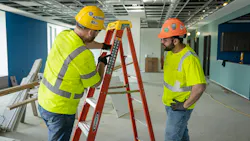 Ladder safety instruction. Ladder safety instruction.