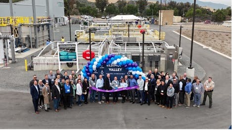 At the ribbon-cutting ceremony for the upgraded Horsethief Canyon Water Reclamation Facility.