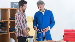 plumbing apprentice with instructor plumbing apprentice with instructor