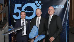 image-from-festo-anniversary-celebration-of-Frank-Notz-Festo-Management-Board-Member-Bill-Gerbig-President-of-Ralph-W-Earl-and-Mark-Snyder-Director-of-Festo-North-America-Channel-Management image-from-festo-anniversary-celebration-of-Frank-Notz-Festo-Management-Board-Member-Bill-Gerbig-President-of-Ralph-W-Earl-and-Mark-Snyder-Director-of-Festo-North-America-Channel-Management