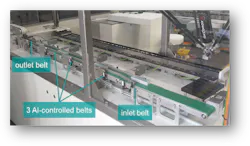 Machine builders can train an AI model in the virtual world to address challenges such as belt control in a fraction of the time it would take to do manually. Machine builders can train an AI model in the virtual world to address challenges such as belt control in a fraction of the time it would take to do manually.