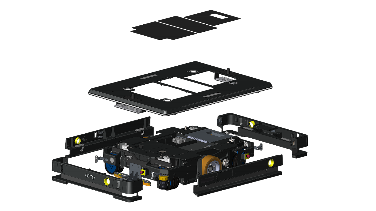 Otto 1500, a flatbed AMR with a 1900 lb payload capacity.