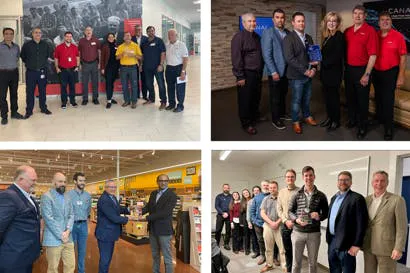 Figure 1: Danfoss 2023 EnVisioneer of the Year winners were ThermalWorks, an OEM; Polar Engineering, an engineering consultant; Canal Marine and Industrial, a system integrator; and Weis Markets, an end user.