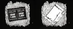 The image on the left shows a good image of a ramen packet. The image on the right has the same ramen packet at a 45° orientation. The polarizing effect is lost when certain materials are oriented 45°, and it is impossible to know without testing. The image on the left shows a good image of a ramen packet. The image on the right has the same ramen packet at a 45° orientation. The polarizing effect is lost when certain materials are oriented 45°, and it is impossible to know without testing.