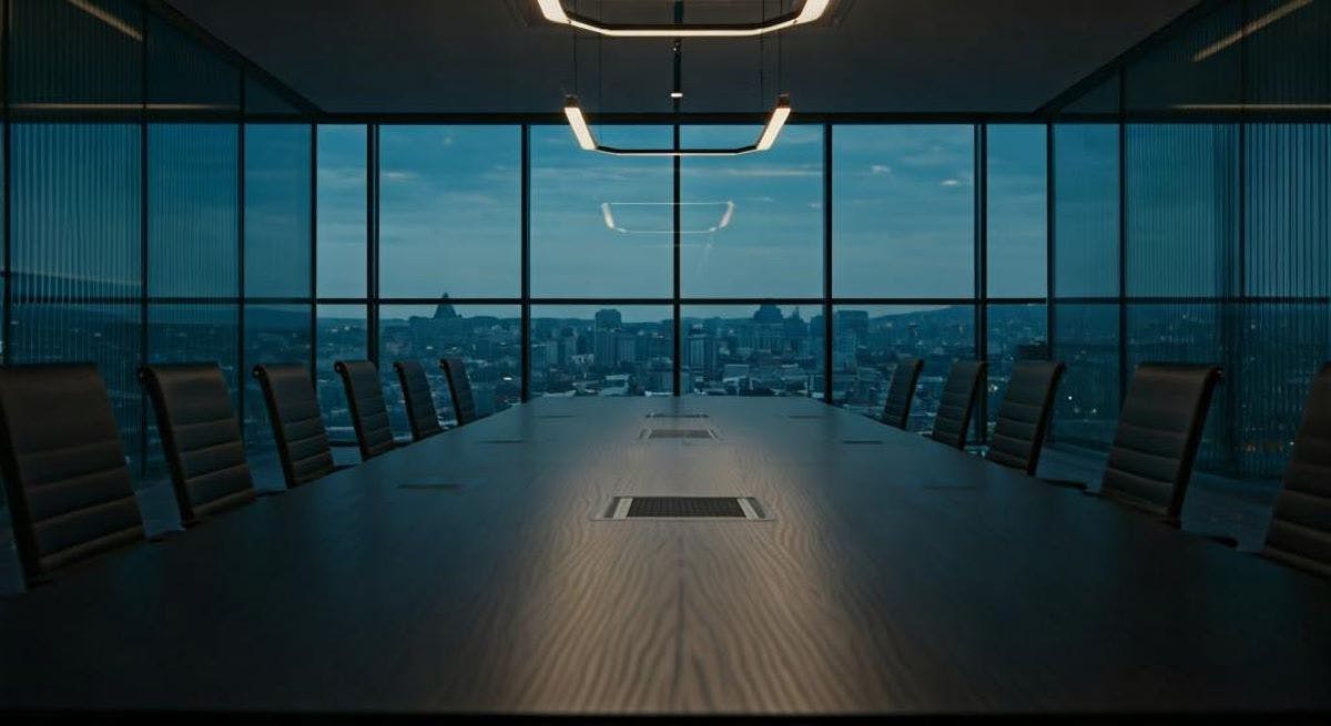 Photo of an office boardroom