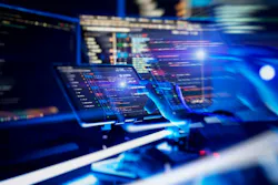 An abstract screen of a software developer's programming code An abstract screen of a software developer's programming code