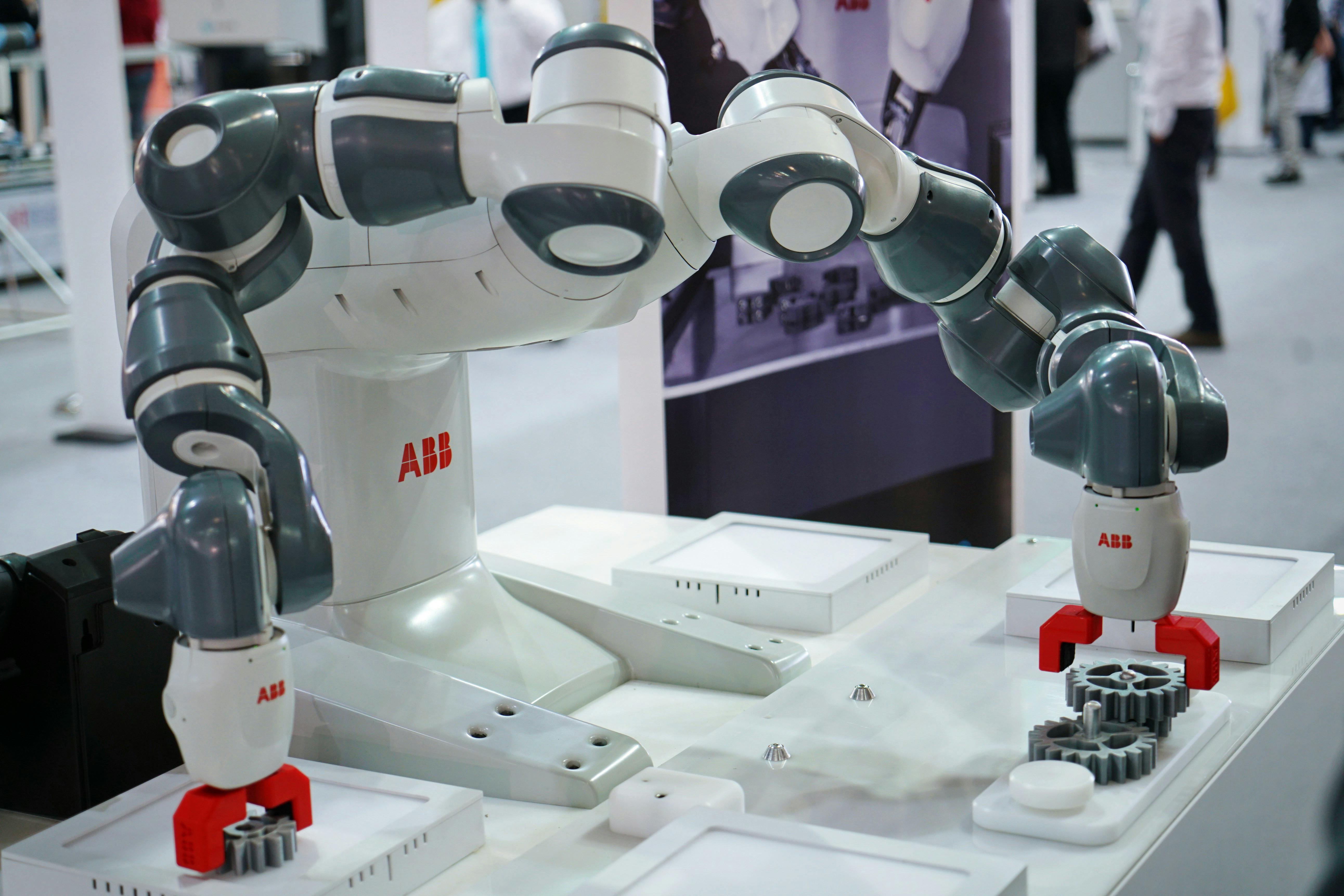 ABB's robot YuMi, the world's first truly collaborative two-arm robot.