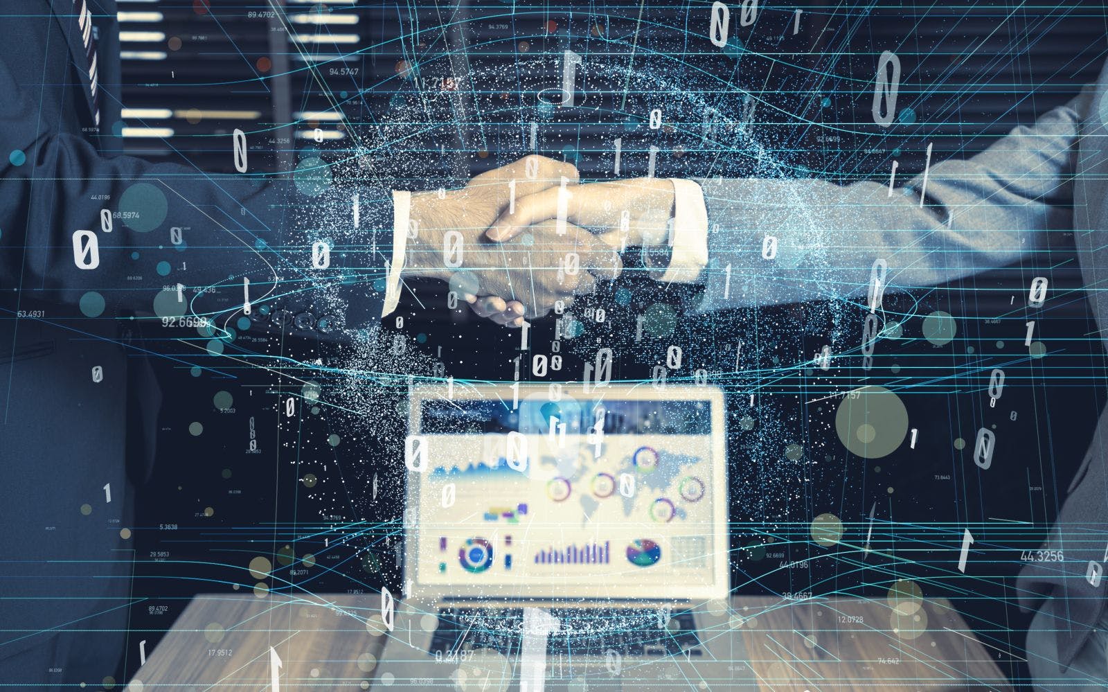 Global business concept for artificial intelligence driving mergers and acquisitions