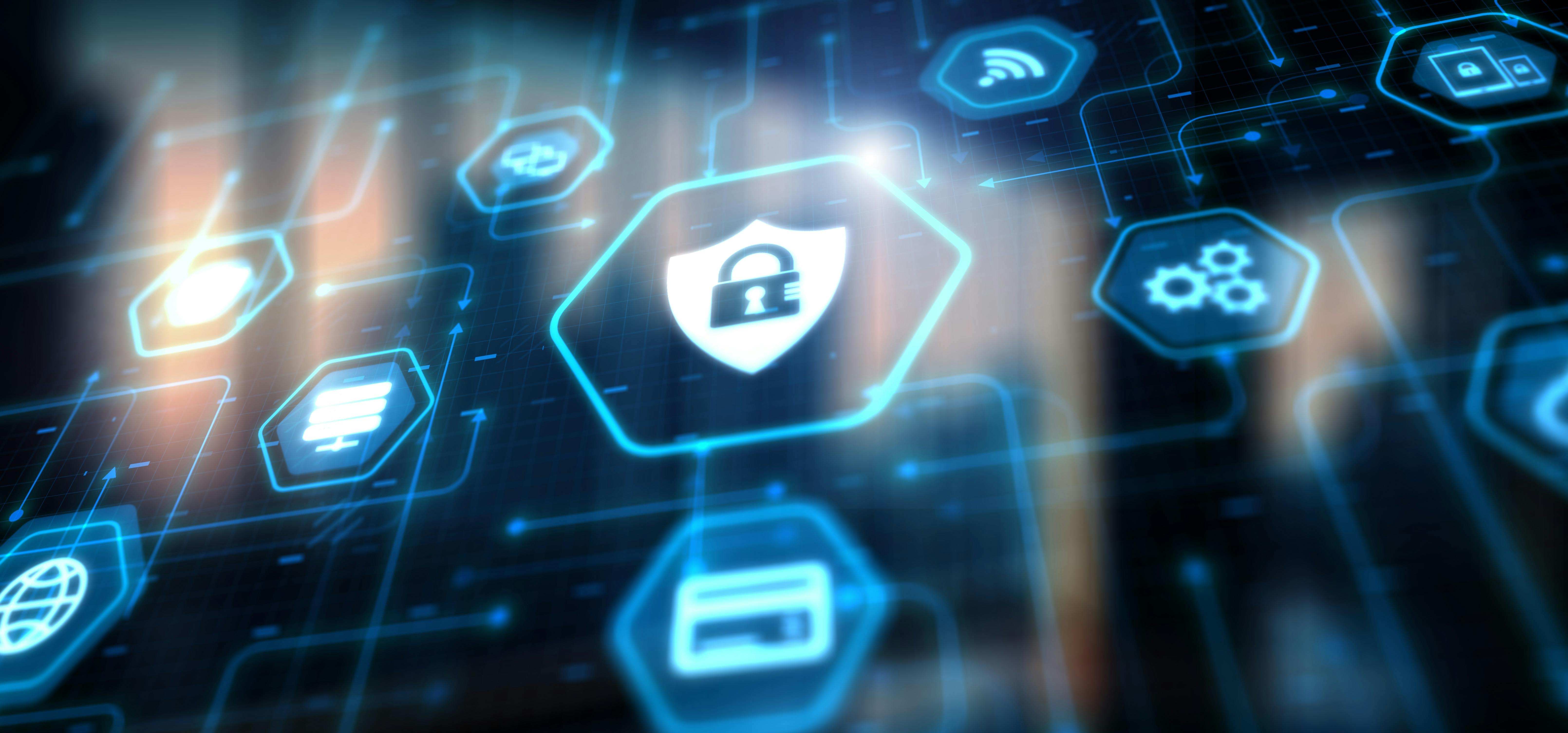 Cybersecurity concept. Data protection internet access cybersecurity.