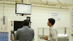 Engineers at Nefab’s Guadalajara facility monitor production equipment used to manufacture engineered packaging for high-value industrial equipment. Engineers at Nefab’s Guadalajara facility monitor production equipment used to manufacture engineered packaging for high-value industrial equipment.