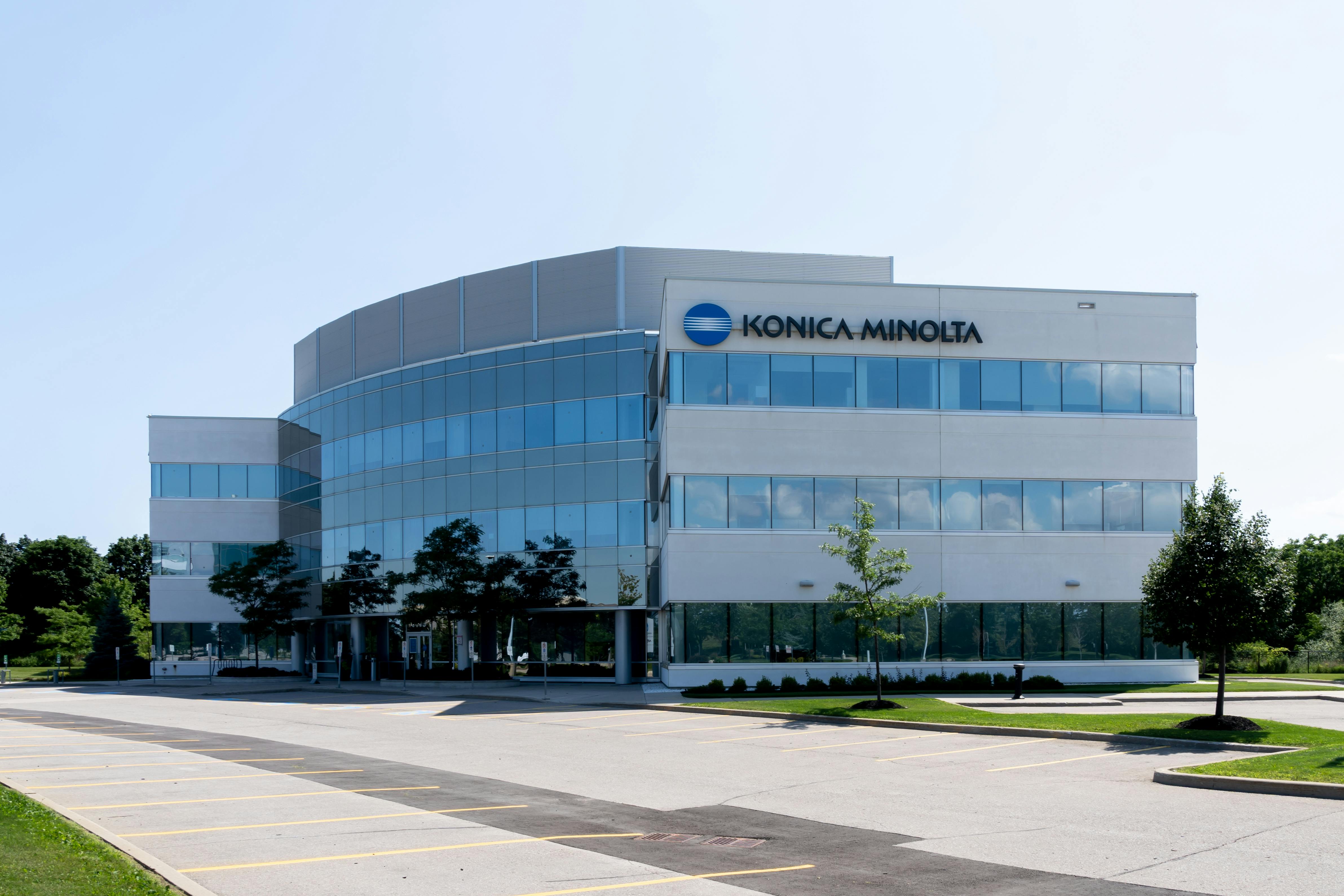 Konica Minolta Canada head office in Mississauga, ON, Canada. Konica Minolta a Japanese multinational technology company.