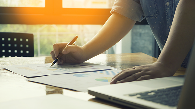 Person developing business plan