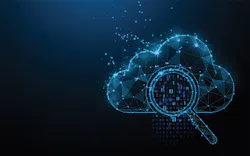 computer generated illustration of data cloud with magnifying glass highlighting data computer generated illustration of data cloud with magnifying glass highlighting data