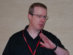 “We’ve got a greenfield. They’re literally just grass right now. Don’t build a new old factory. Fast-start toward autonomous from Day 1.” Honeywell’s Fredrik Westerberg cited the potential of EV-battery gigafactories at the 2023 Honeywell Users Group in Orlando, Fla. “We’ve got a greenfield. They’re literally just grass right now. Don’t build a new old factory. Fast-start toward autonomous from Day 1.” Honeywell’s Fredrik Westerberg cited the potential of EV-battery gigafactories at the 2023 Honeywell Users Group in Orlando, Fla.