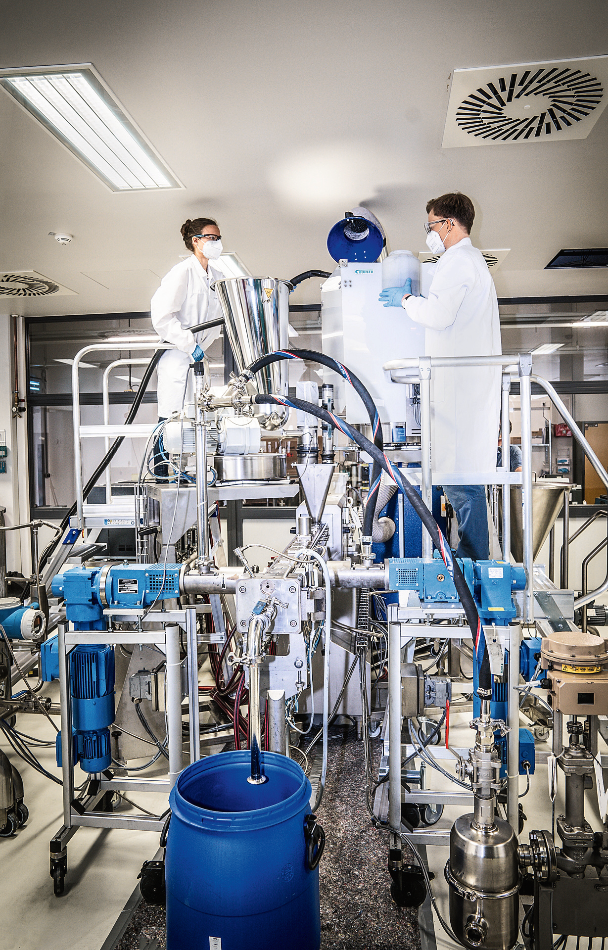 B&uuml;hler&rsquo;s continuous mixing technology at FFB Workspace. Source: Fraunhofer FFB