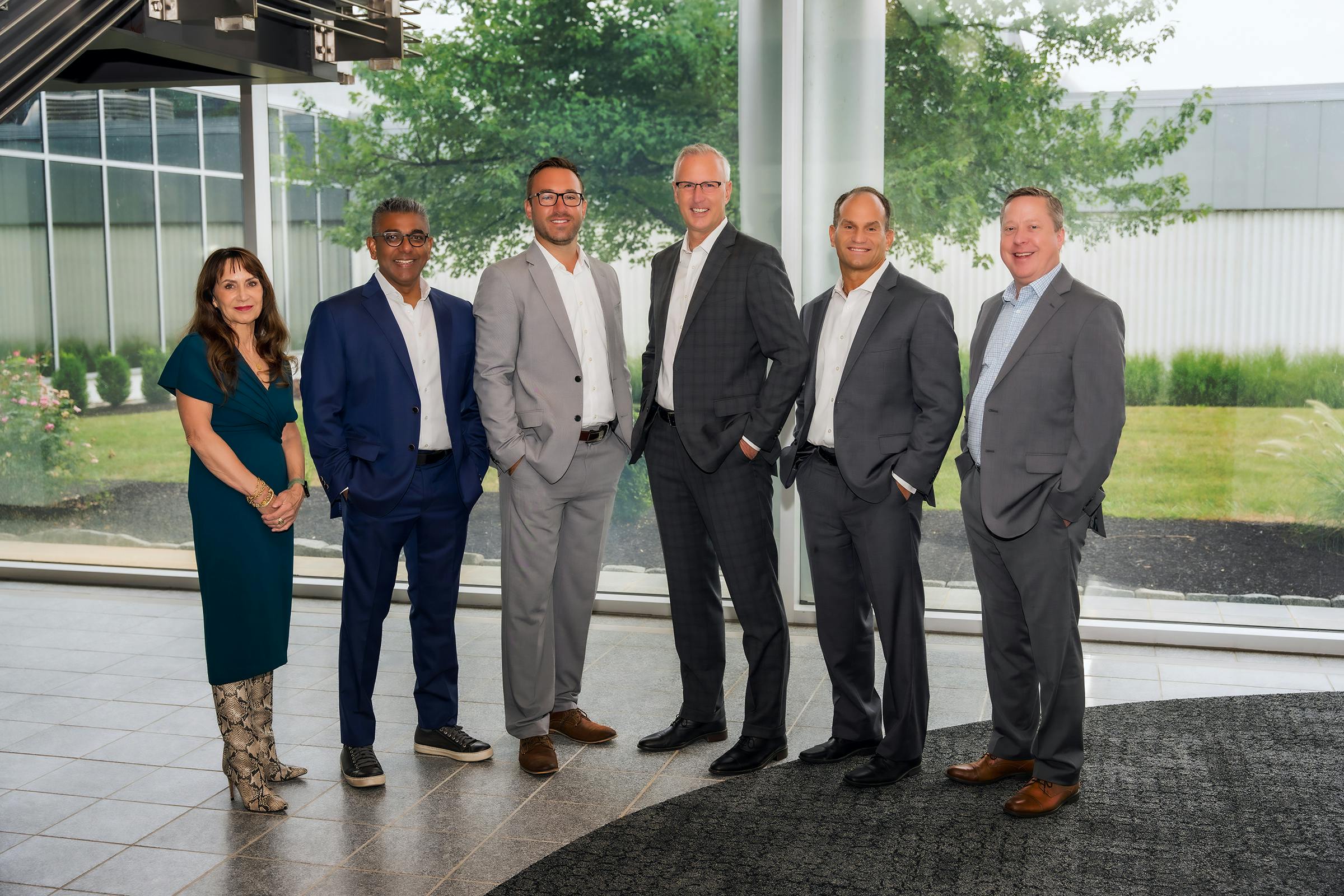 Pictured (l. to r., Marian Roldan, Davis Mathews, Kyle Bordner, Kevin Zak, Doug Ferguson and Heath Scoggin.