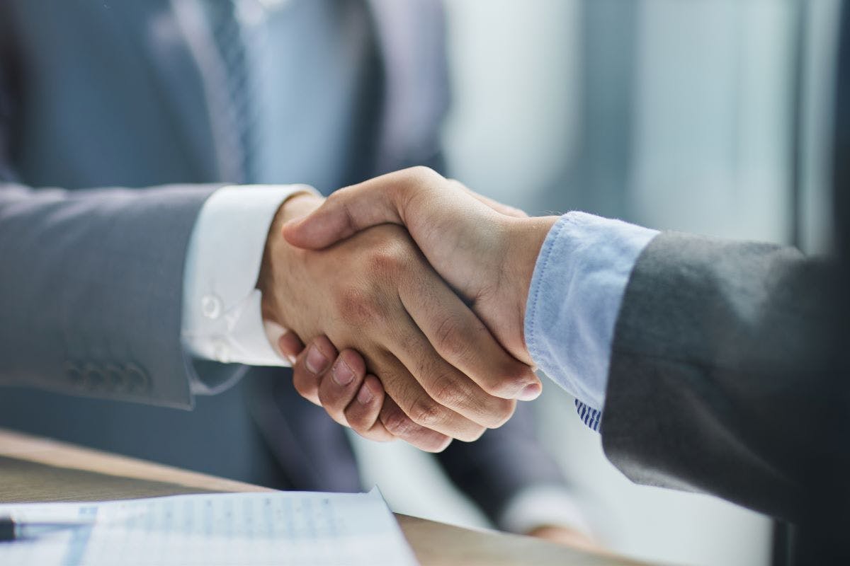 Businessman handshake