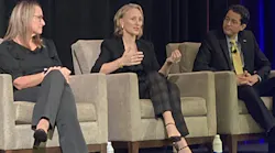 Among the speakers presenting their experiences with artificial intelligence (AI), digitalization, sustainability and cybersecurity at ARC Industry and Leadership Forum 2025 were panelists (l. to r.) Eryn Devola, sustainability head at Siemens Digital Industries, Lizabeth Stuck, VP of government affairs and MxD learning at Manufacturing and Digital (MxD) Institute, and Billy Bardin, global climate transition director at Dow. Among the speakers presenting their experiences with artificial intelligence (AI), digitalization, sustainability and cybersecurity at ARC Industry and Leadership Forum 2025 were panelists (l. to r.) Eryn Devola, sustainability head at Siemens Digital Industries, Lizabeth Stuck, VP of government affairs and MxD learning at Manufacturing and Digital (MxD) Institute, and Billy Bardin, global climate transition director at Dow.