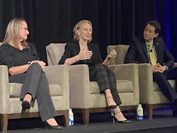 Among the speakers presenting their experiences with artificial intelligence (AI), digitalization, sustainability and cybersecurity at ARC Industry and Leadership Forum 2025 were panelists (l. to r.) Eryn Devola, sustainability head at Siemens Digital Industries, Lizabeth Stuck, VP of government affairs and MxD learning at Manufacturing and Digital (MxD) Institute, and Billy Bardin, global climate transition director at Dow. Among the speakers presenting their experiences with artificial intelligence (AI), digitalization, sustainability and cybersecurity at ARC Industry and Leadership Forum 2025 were panelists (l. to r.) Eryn Devola, sustainability head at Siemens Digital Industries, Lizabeth Stuck, VP of government affairs and MxD learning at Manufacturing and Digital (MxD) Institute, and Billy Bardin, global climate transition director at Dow.